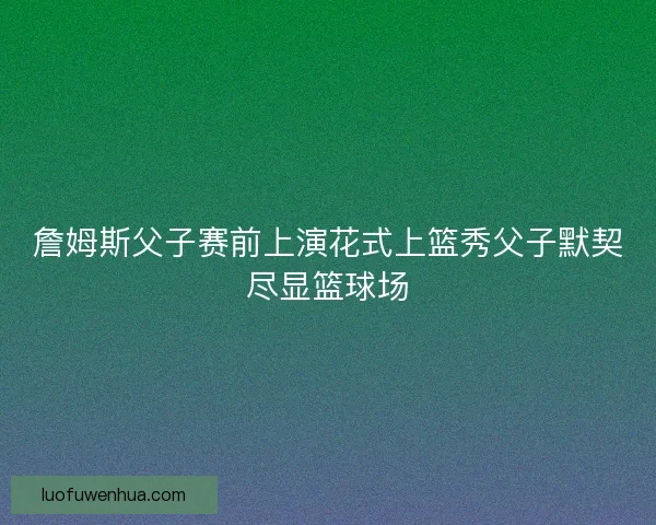 詹姆斯父子赛前上演花式上篮秀父子默契尽显篮球场
