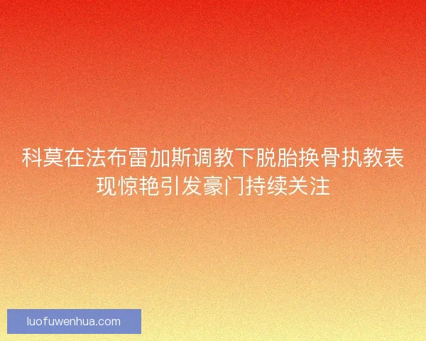科莫在法布雷加斯调教下脱胎换骨执教表现惊艳引发豪门持续关注